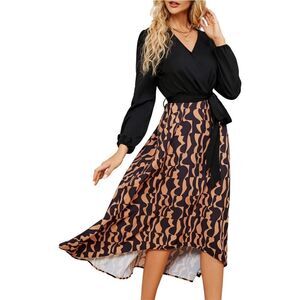 NEW 2 Lantern Sleeve Flowy Maxi Pockets Dress M NO BELT